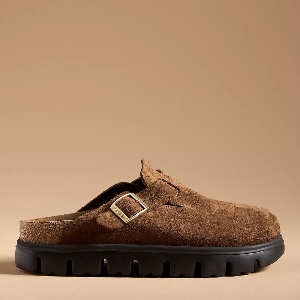 Birkenstock Papilio Boston Chunky Suede Clogs - Picture 4 of 11